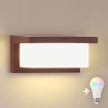 Brilagi - LED RGBW zatemnljivo zunanje stensko svetilo BRICKY 1xE27/9W/230V 2700-6500K IP54 rjava