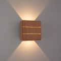 Brilagi -LED Zunanja stenska svetilka DOUBLERAY LINE LED/6W/230V lesni dekor IP54