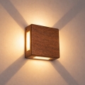 Brilagi - LED zunanja stenska svetilka QUADRAY LED/6W/230V, lesni dekor, IP54