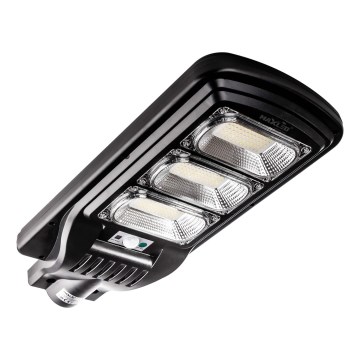 LED Zatemnitvena solarna ulična svetilka s senzorjem LED/180W/6V 11000 mAh 6500K IP65 črna + Daljinski upravljalnik