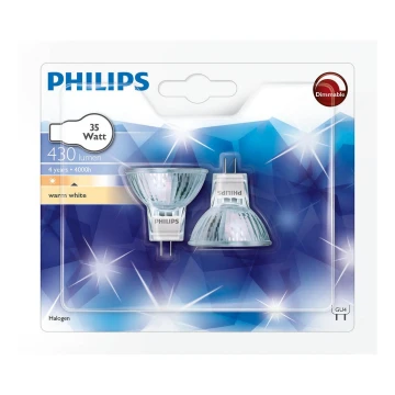 2x Halogenska žarnica Philips GU4/35W/12V 3000K