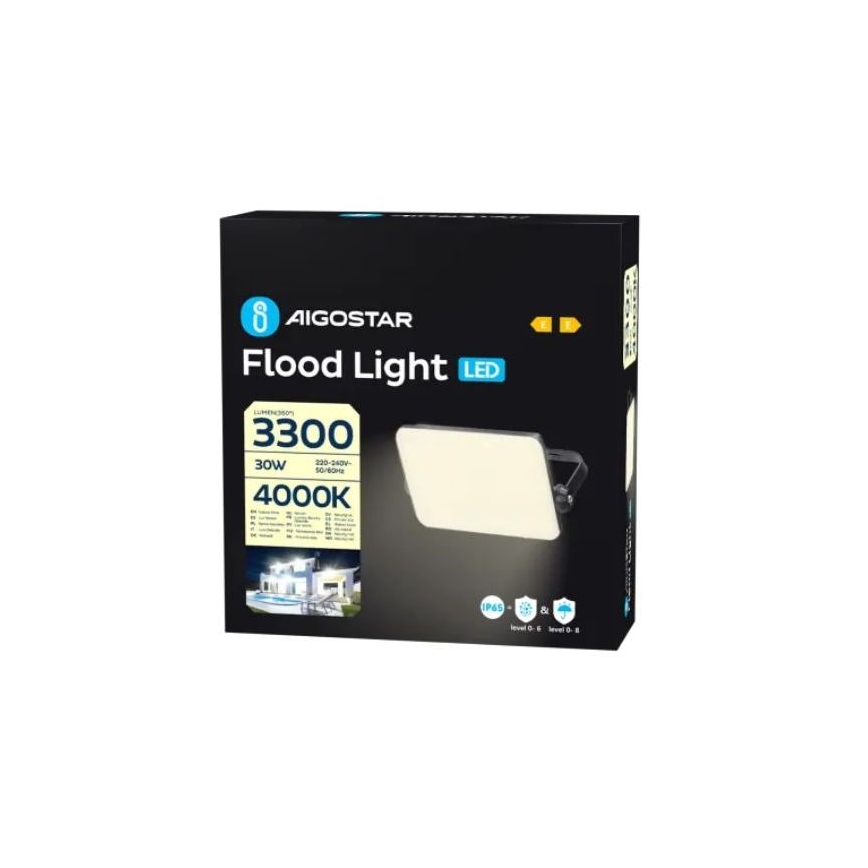 Aigostar - LED Reflektor LED/30W/230V 4000K IP65 črna