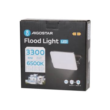 Aigostar - LED Reflektor LED/30W/230V 6500K IP65 črna