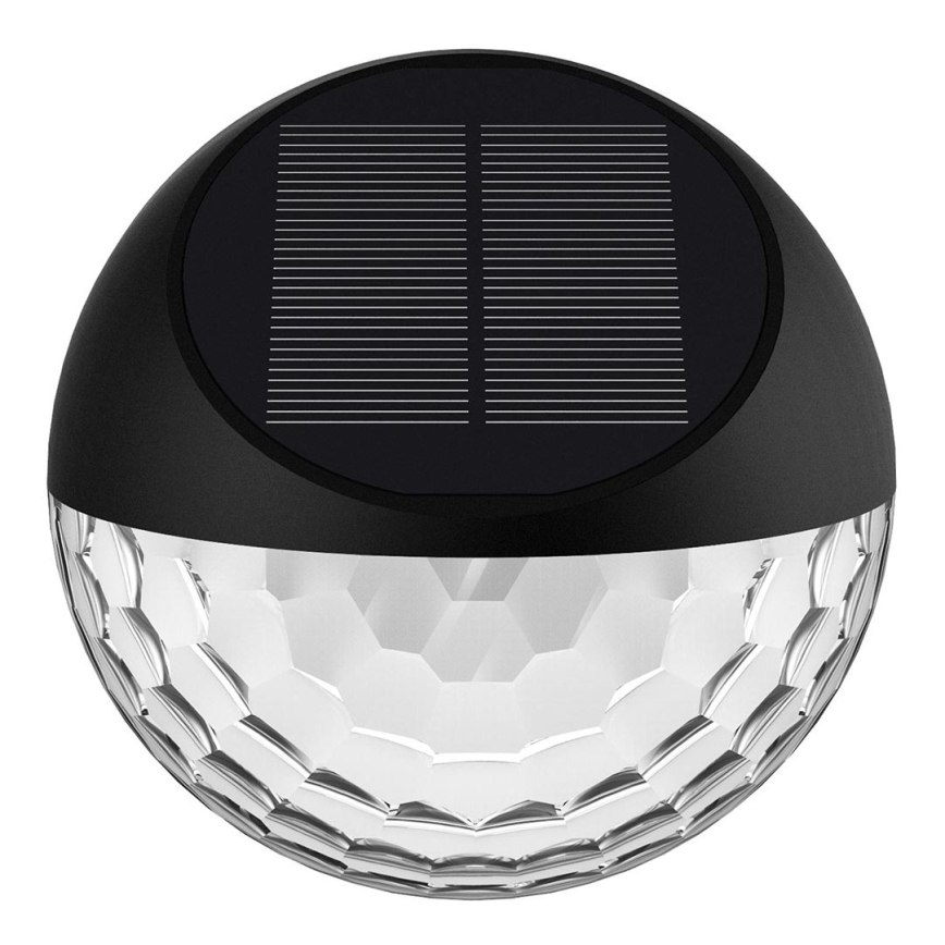 Aigostar - LED RGB Stenska solarna svetilka LED/2W/1,2V črna IP44