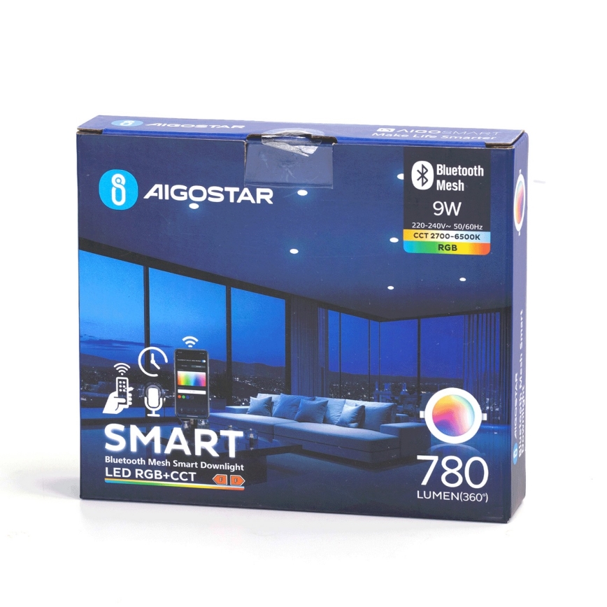 Aigostar - LED RGBW Kopalniška vgradna svetilka MESH LED/9W/230V 2700-6500K IP44