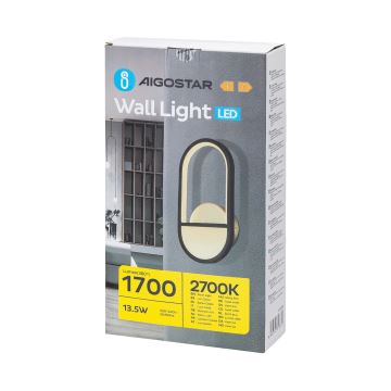 Aigostar - LED Stenska svetilka LED/13,5W/230V 2700K črna/zlata