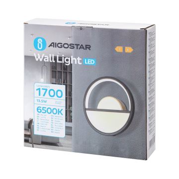 Aigostar - LED Stenska svetilka LED/13,5W/230V 6500K črna/zlata