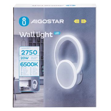 Aigostar - LED Stenska svetilka LED/20W/230V 6500K bela