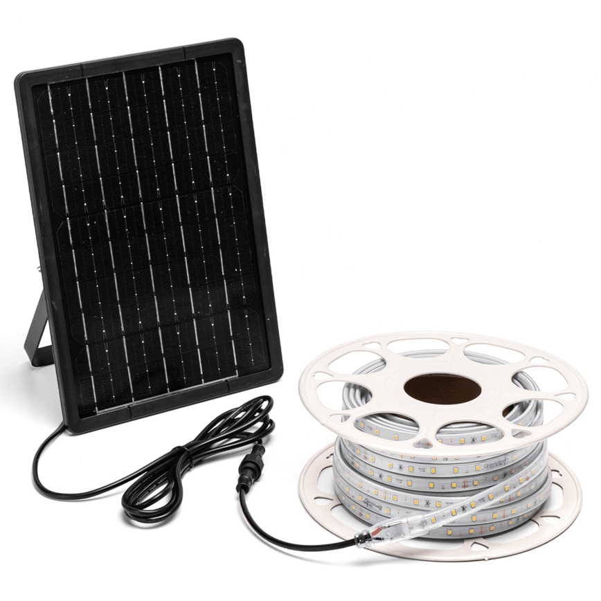 Aigostar - LED Zatemnitven solarni trak LED/10W/3,2V 10 m 6500K IP65 + Daljinski upravljalnik