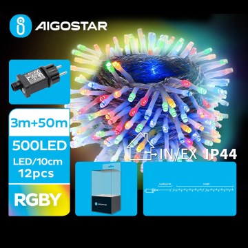 Aigostar - LED Zunanja božična veriga 500xLED/8 funkcij 53m IP44 multicolor