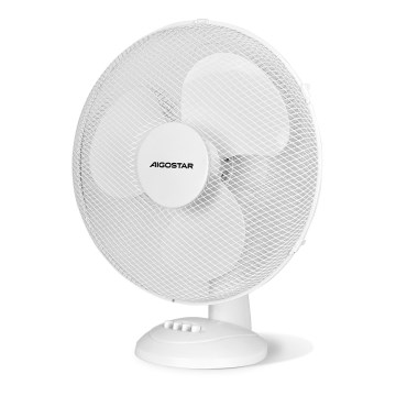 Aigostar - Namizni ventilator 40W/230V bela