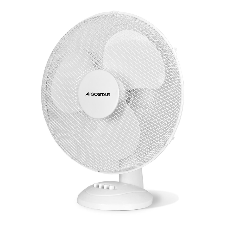 Aigostar - Namizni ventilator 40W/230V bela