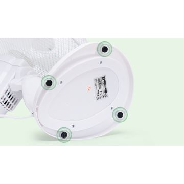 Aigostar - Namizni ventilator 40W/230V bela