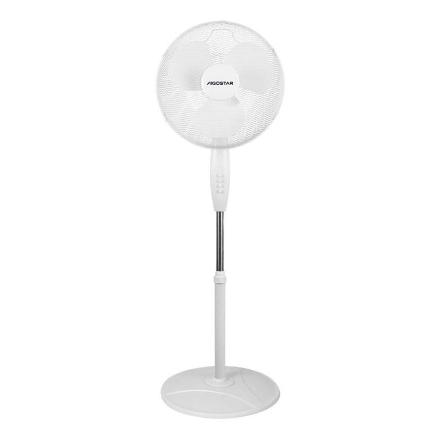 Aigostar - Stoječi ventilator 40W/230V bela