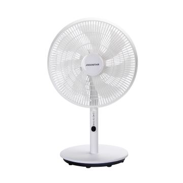 Aigostar - Stoječi ventilator 45W/230V bela + Daljinski upravljalnik