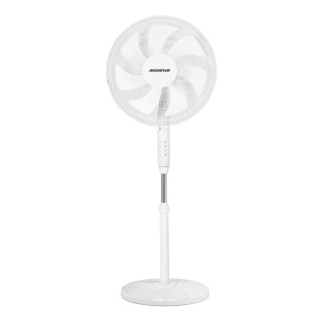 Aigostar - Stoječi ventilator 60W/230V bela