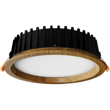 APLED - LED Vgradna svetilka RONDO WOODLINE LED/12W/230V 3000K pr. 20 cm hrast trden les