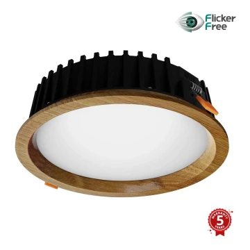 APLED - LED Vgradna svetilka RONDO WOODLINE LED/12W/230V 4000K pr. 20 cm hrast trden les
