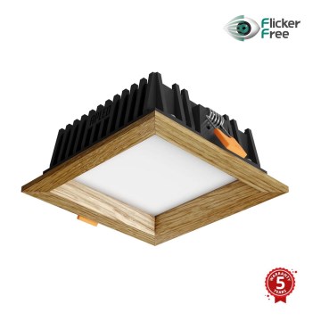 APLED - LED Vgradna svetilka SQUARE WOODLINE LED/6W/230V 3000K 12x12 cm hrast trden les