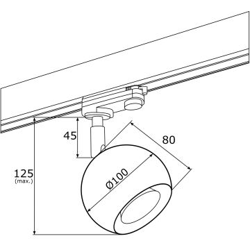 Argon 4378 - Reflektor za tračni sistem MURI 1xGU10/5W/230V zlata