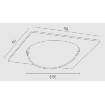 Argon 4746 - Vgradna svetilka OLIMP 1xGU10-AR111/12W/230V črna