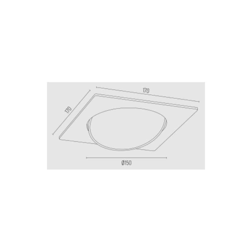 Argon 4746 - Vgradna svetilka OLIMP 1xGU10-AR111/12W/230V črna