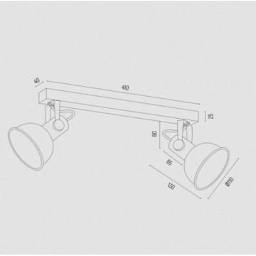 Argon 7143 - Reflektor LENORA 2xE14/7W/230V zlata/zelena