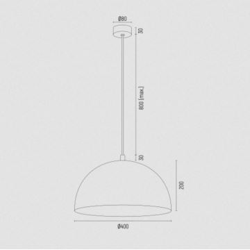 Argon 8244 - Lestenec na vrvici BONITA 1xE27/15W/230V moder