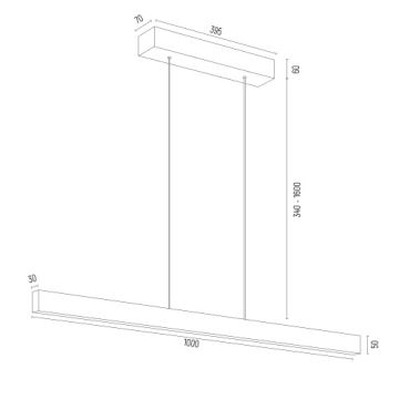 Argon 8305 - LED Lestenec na vrvici BALANS LED/35W/230V 3000K zelen