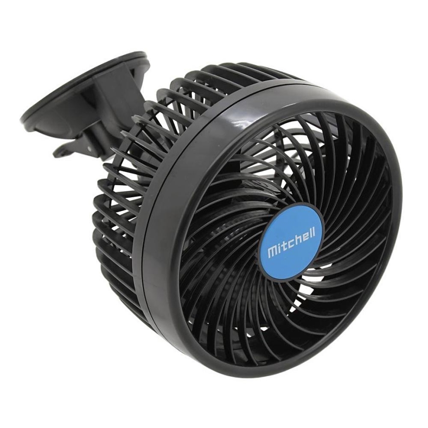 Avto ventilator s priseskom 9W/12V črna