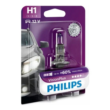 Avto žarnica Philips VISION PLUS 12258VPB1 H1 P14,5s/55W/12V 3250K