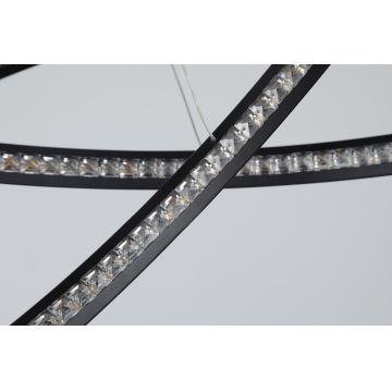 Azzardo AZ4428 - LED Lestenec na vrvici BRIGHTON LED/55W/230V črna