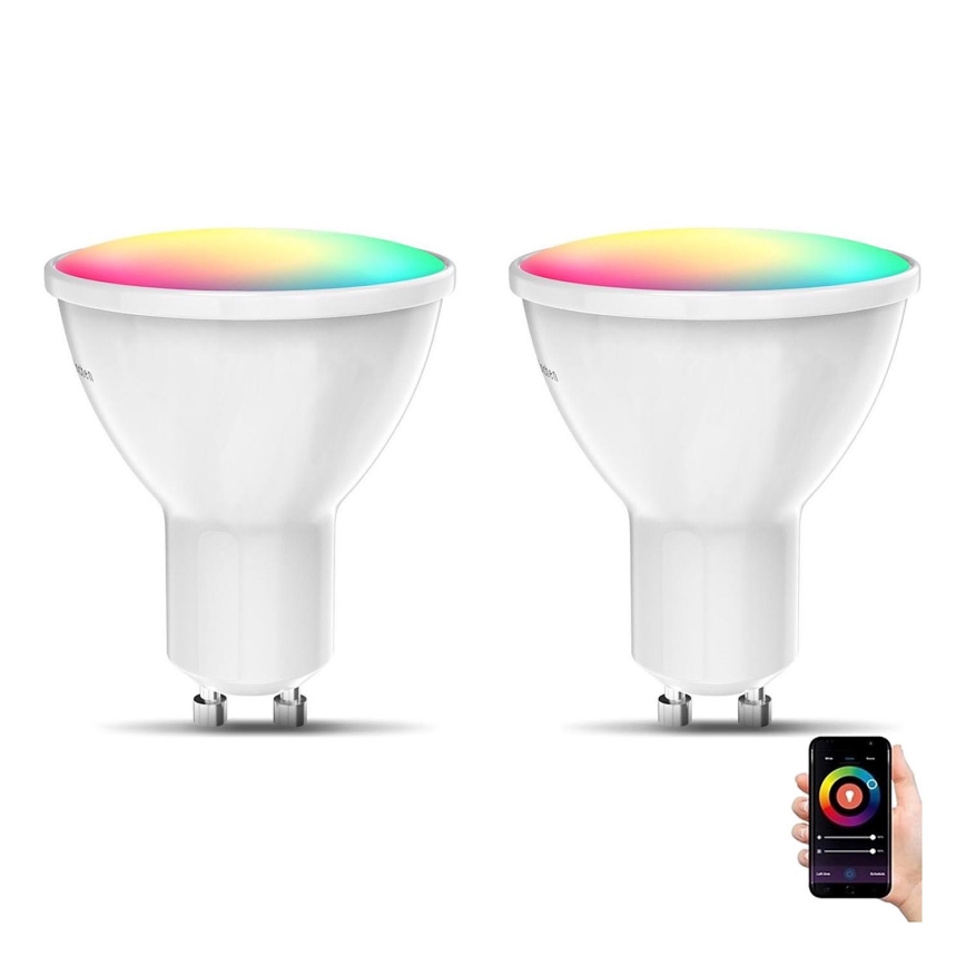 B.K. Licht 1263 - SET 2x LED RGB Zatemnitvena žarnica GU10/5,5W/230V Wi-Fi Tuya