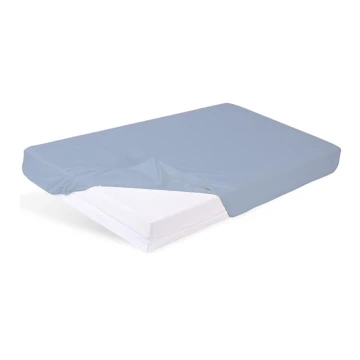 BABYMATEX - Zaščitna posteljnina z elastičnim trakom BAMBOO 60x120 cm modra