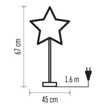 Božična dekoracija 1xE14/25W/230V pr. 45 cm bela