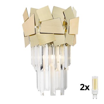 Brilagi - LED Kristalna stenska svetilka MIRAGE 2xG9/42W/230V