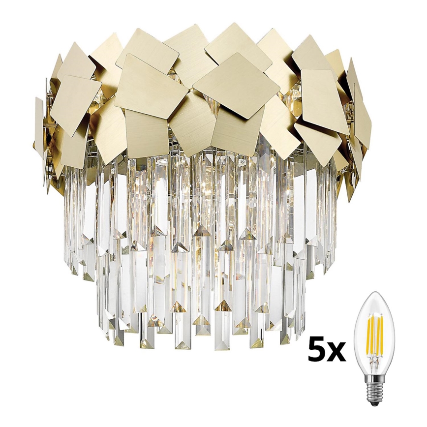 Brilagi - LED Kristalna stropna svetilka MIRAGE 5xE14/40W/230V