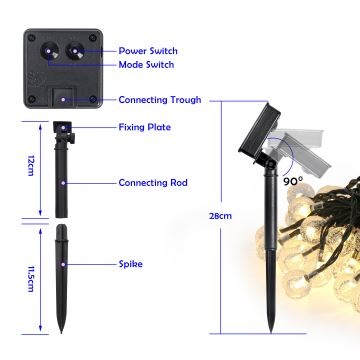 Brilagi - LED Solarna dekorativna veriga BUBBLE 50xLED/8 funkcij 7m IP65 topla bela