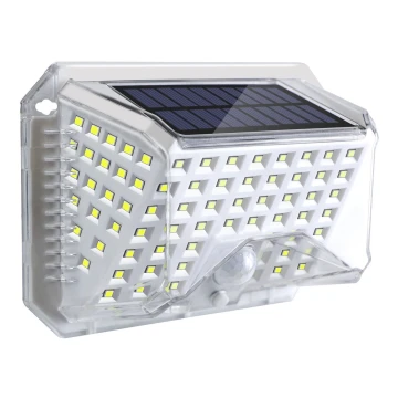 Brilagi - LED Solarna stenska svetilka s senzorjem WALLIE LED/4W/5,5V 6500K IP64 srebrna