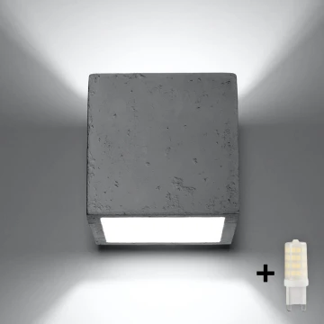 Brilagi -  LED Stenski reflektor MURO 1xG9/3,5W/230V beton