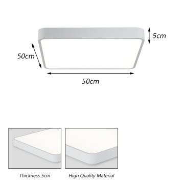 Brilagi - LED Stropna svetilka POOL LED/48W/230V 3000/4500/6000K 50x50 cm bela