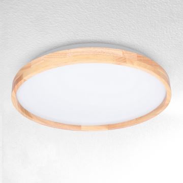 Brilagi - LED Zatemnitvena stropna svetilka ALSON LED/48W/230V 3000-6500K hrast pr. 39,5 cm + Daljinski upravljalnik