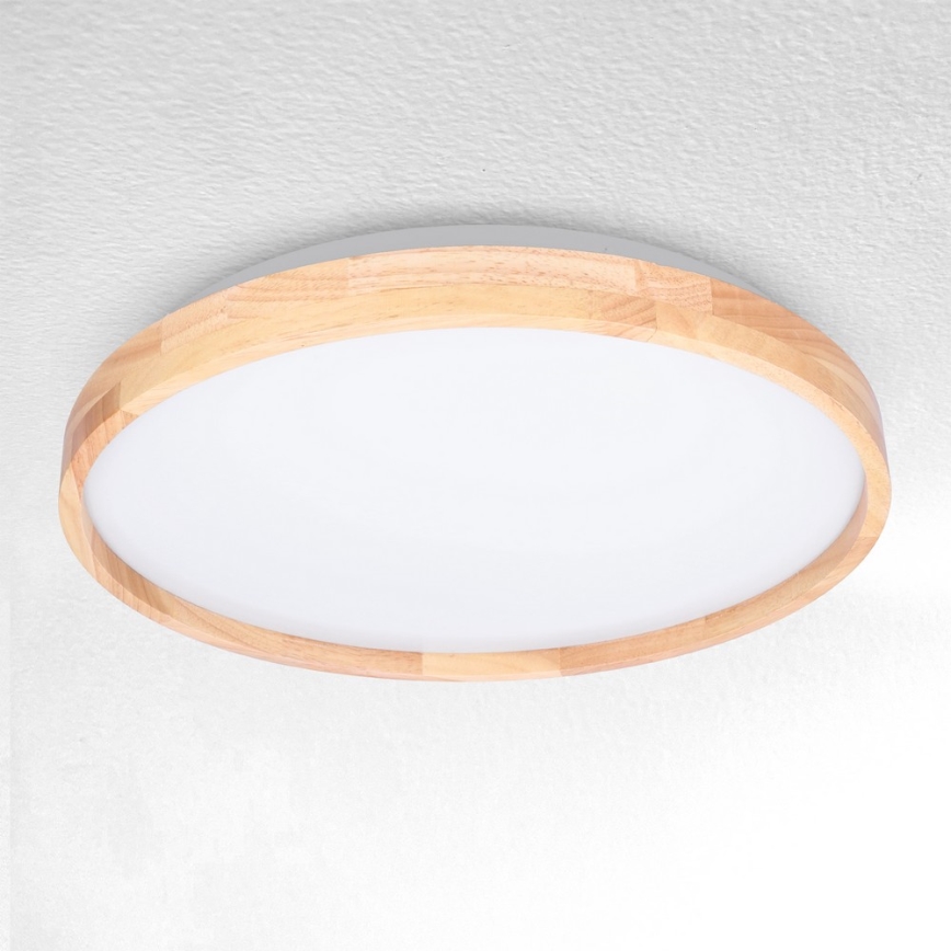 Brilagi - LED Zatemnitvena stropna svetilka ALSON LED/48W/230V 3000-6500K hrast pr. 39,5 cm + Daljinski upravljalnik