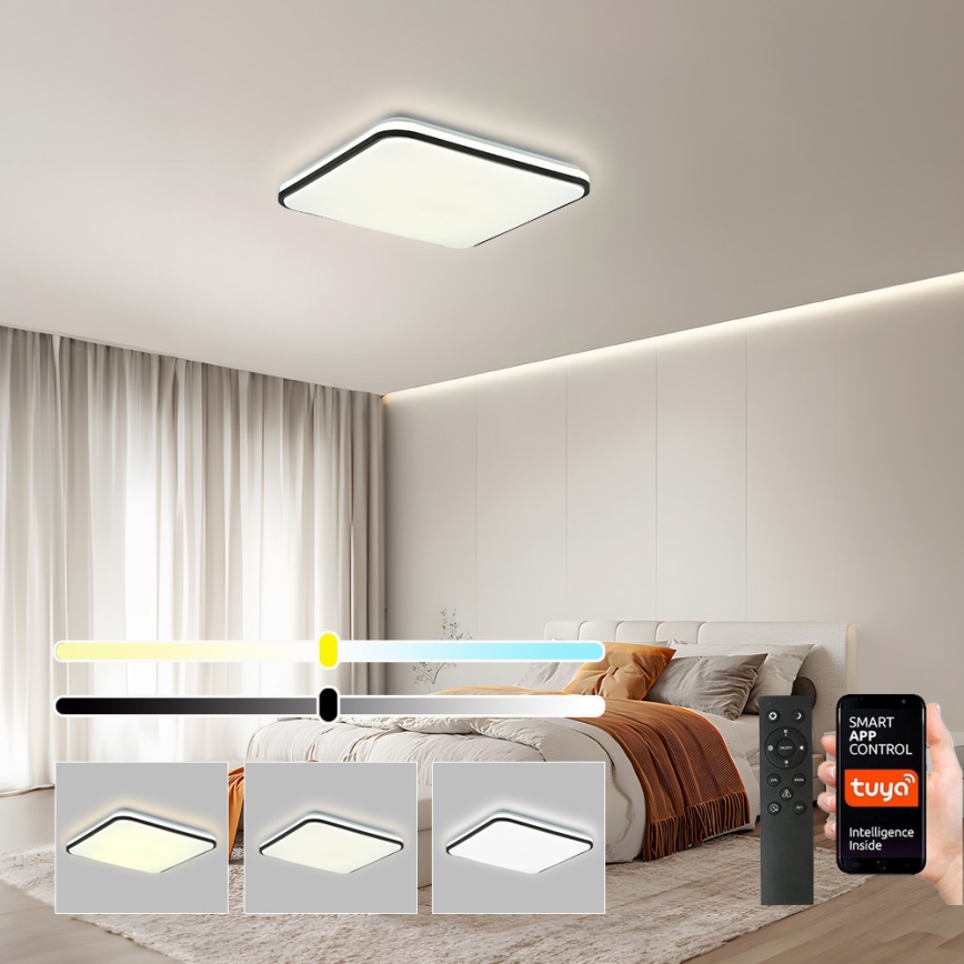 Brilagi - LED Zatemnitvena stropna svetilka SMART LED/28W/230V 3000-6000K 40x40 cm Wi-Fi Tuya + Daljinski upravljalnik