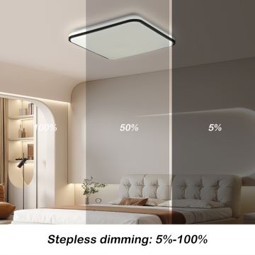 Brilagi - LED Zatemnitvena stropna svetilka SMART LED/28W/230V 3000-6000K 40x40 cm Wi-Fi Tuya + Daljinski upravljalnik