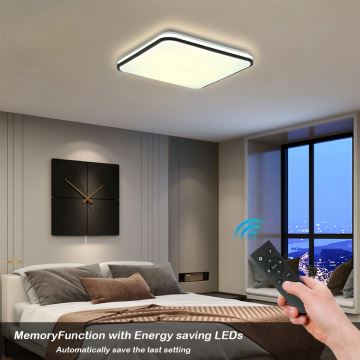 Brilagi - LED Zatemnitvena stropna svetilka SMART LED/28W/230V 3000-6000K 40x40 cm Wi-Fi Tuya + Daljinski upravljalnik