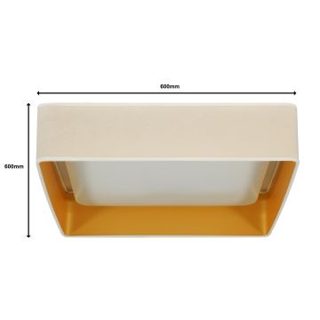 Brilagi - LED Zatemnitvena stropna svetilka VELVET SQUARE SMART LED/36W/230V 2700-6500K Wi-Fi Tuya + Daljinski upravljalnik krem barva