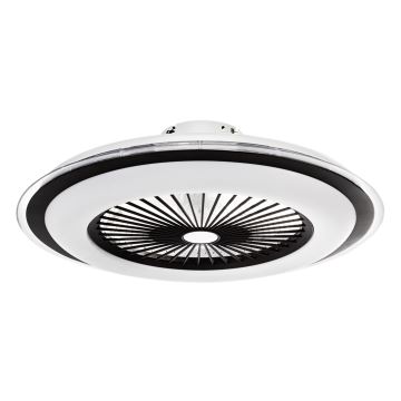 Brilagi - LED Zatemnitvena svetilka z ventilatorjem RONDA LED/48W/230V 3000-6000K črna + Daljinski upravljalnik