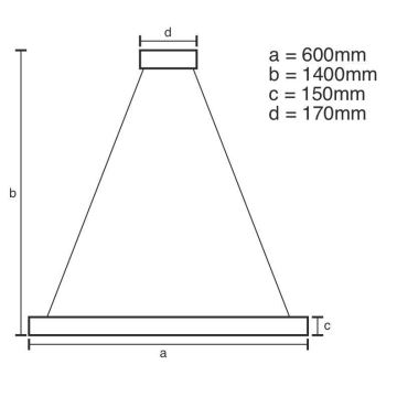 Brilagi - LED Zatemnitveni kristalni lestenec na vrvici HALO LED/40W/230V + Daljinski upravljalnik