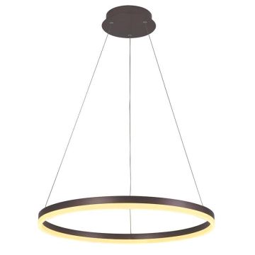 Brilagi - LED Zatemnitveni lestenec na vrvici CIRCLE LED/42W/230V 3000-6500K rjava + Daljinski upravljalnik